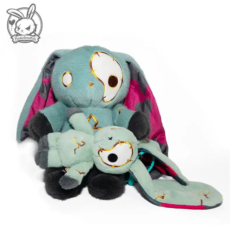 Plushie Dreadfuls Gothic Rabbit Plush Toy Stuffed Animal Doll Keychain Pendant Bag Charm Home Decor Collectible Birthday Gift