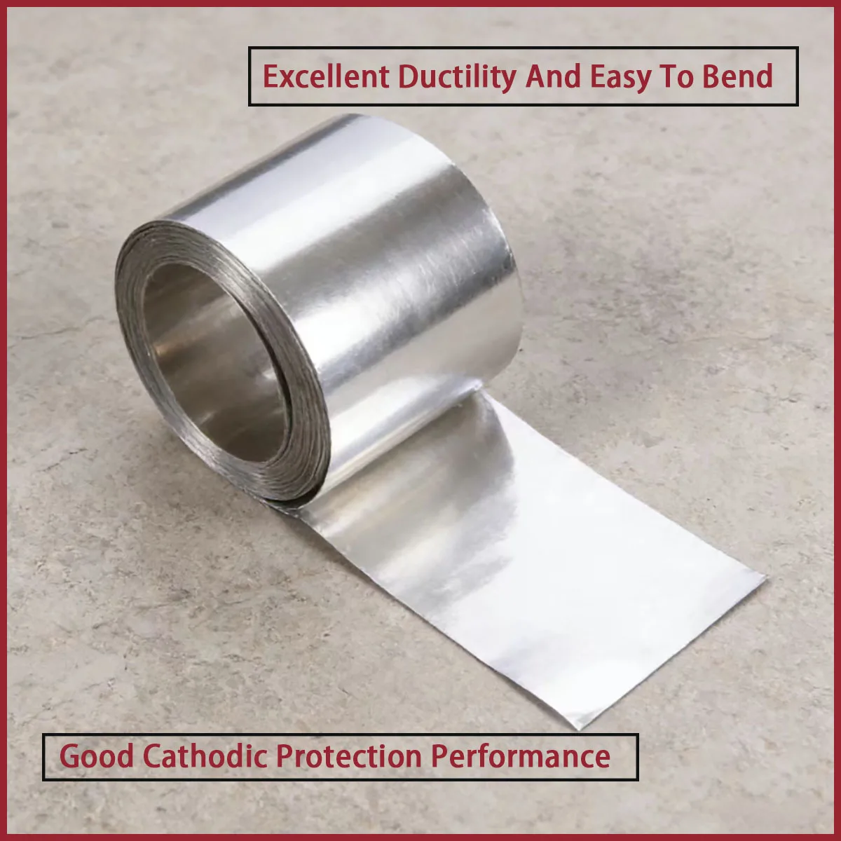 Pure Zinc Foil and Zinc Strip Thickness 0.1mm~5mm, Width 100mm, Used for Anti-Corrosion, Electronics, Battery Manufacturing, Etc