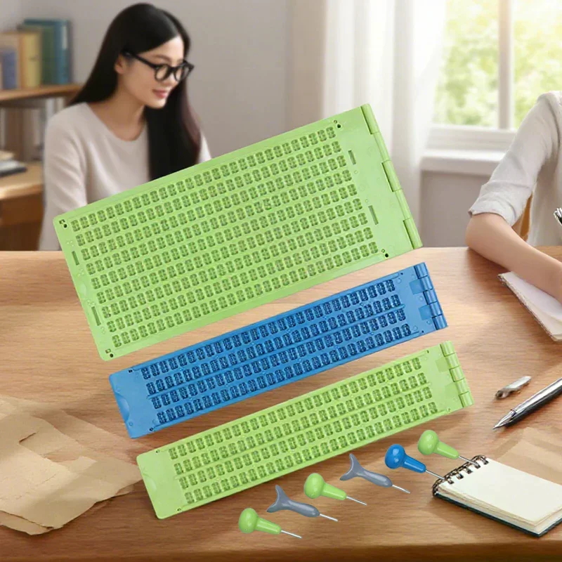 

Braille Writing Stylus Paper Kit for Beginners Practical Learning Blind Education Supplies