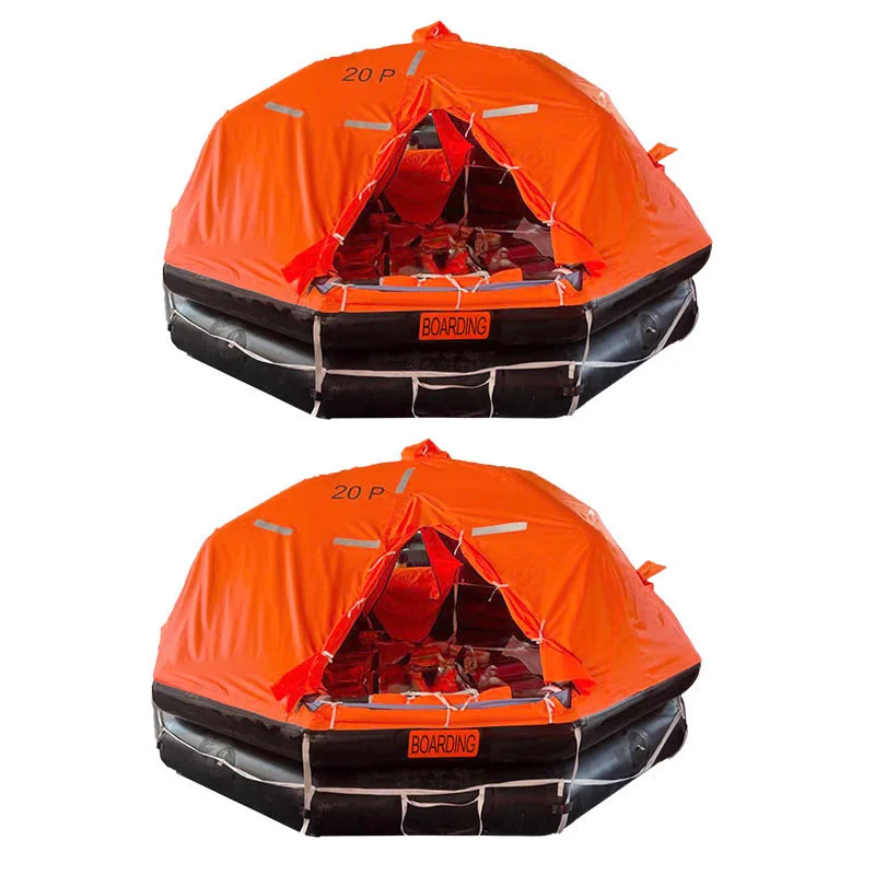 offshore sailing vessel launching type inflatable life raft