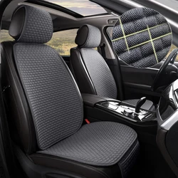 Karcle Car Seat Cover Full Set Front Rear Linen Car Cushion Breathable Universal Seat Pad Auto Protector Mat Interior Accessory