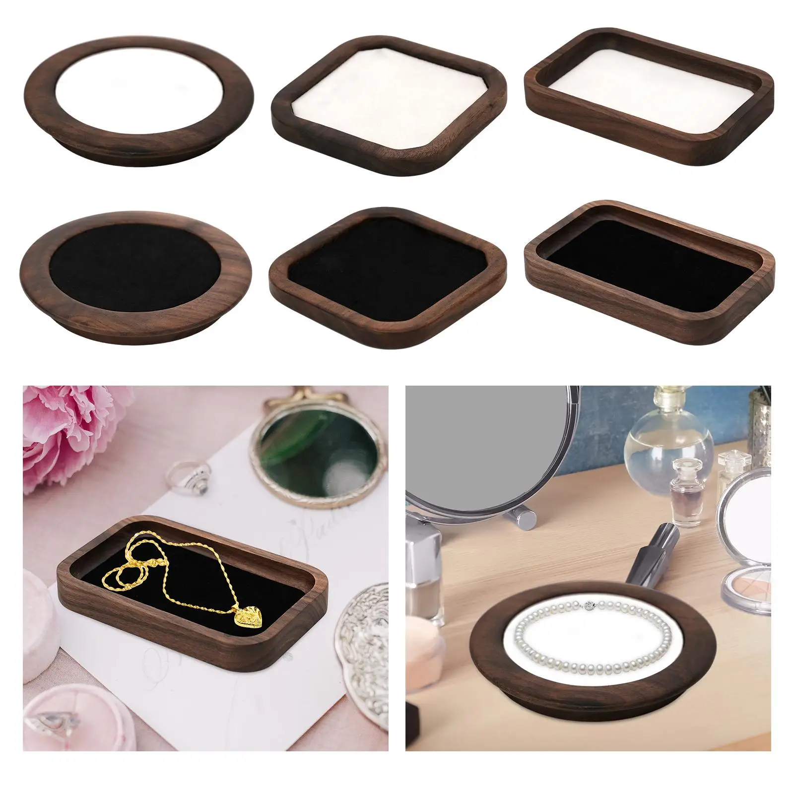 Jewelry Organizer Tray Showcase Microfiber Interior Bangle Tray for Live