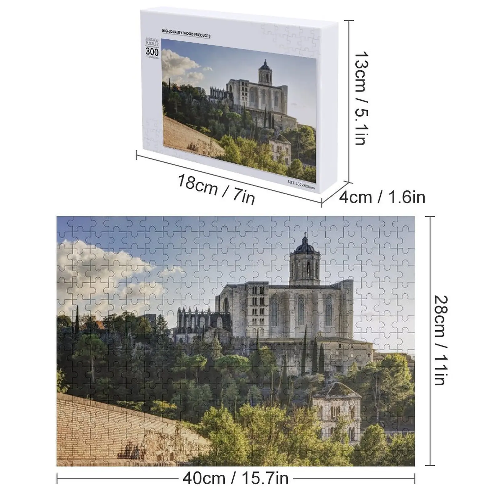 Girona Cathedral (Каталония) Пазл Персонализированная детская игрушка Персонализированная игрушка-головоломка