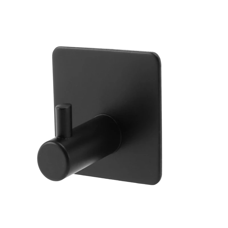 Soporte de papel higiénico autoadhesivo portarrollos de papel higiénico para baño cocina palo en montaje en pared negro mate