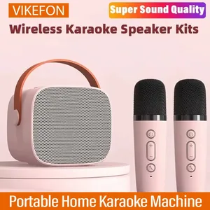 Máquina de karaoke inalámbrica portátil Máquina de karaoke HomeKTV DSP Sistema Bluetooth Speaker Hifi Stereo Surround para niños Regalo de fiesta 10 mejores altavoz de micrófono de ventas - №4