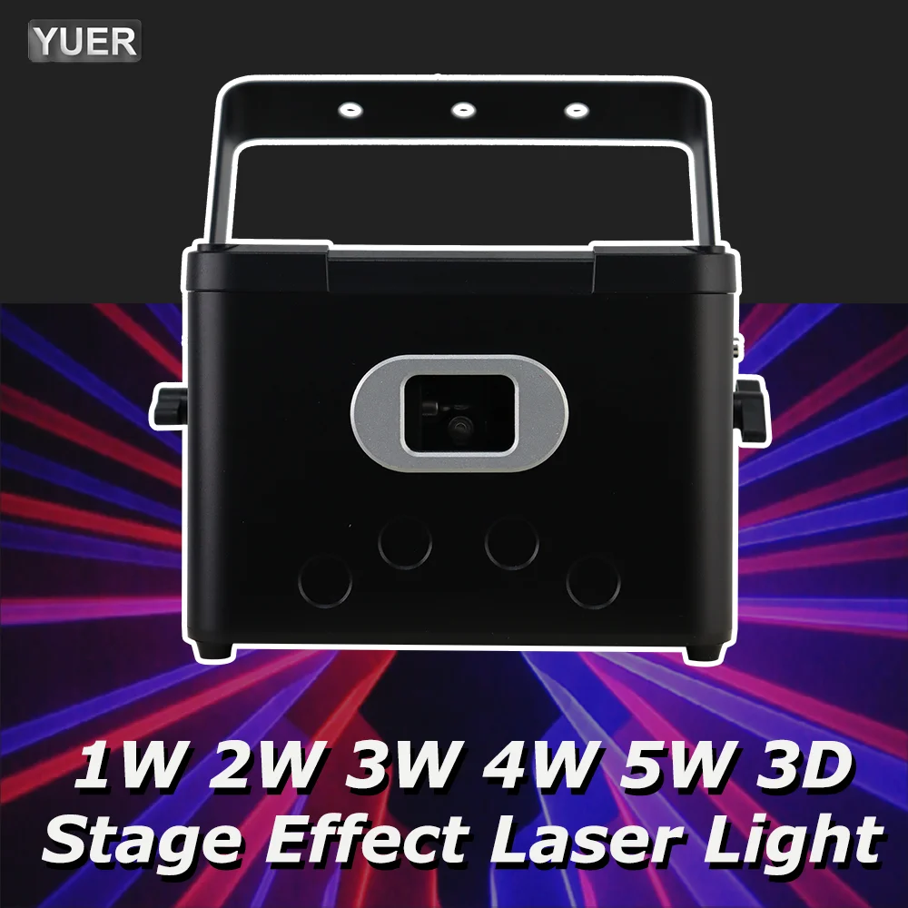 

YUER 2024 NEW 1W 2W 3W 4W 5W RGB Laser Light DMX Animation Beam Scanner Stage Effect Laser Projector Dj Disco Party Christmas