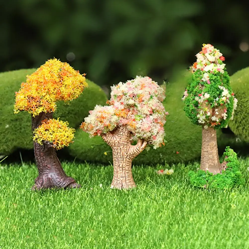 Model Trees Micro Landscape Ornaments Mini Artificial Trees Moss Potted Plants decor Resin Craft Decorations for Zen Scenes 98