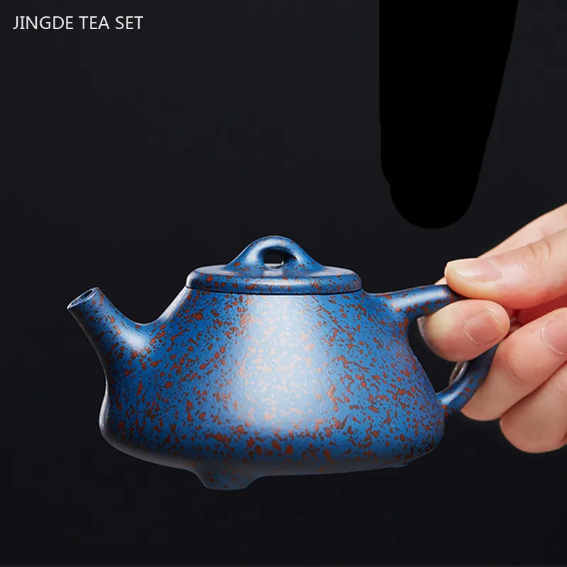 160ml Master Handmade Stone Scoop Teapot Chinese Yixing Purple Clay Tea Pot Custom Beauty Tea Infuser Zisha Tea Accessories