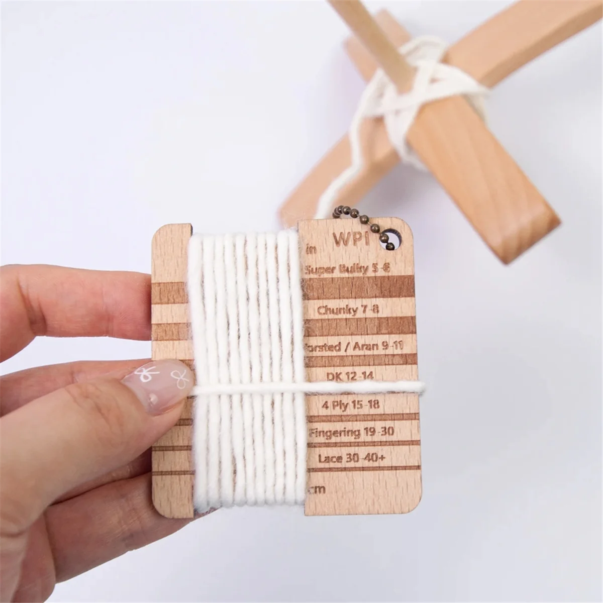 

Съемный деревянный турецкий шпиндель диаметром 2025+ — набор ручной пряжи с ровингом шерсти 50 г и манометром пряжи