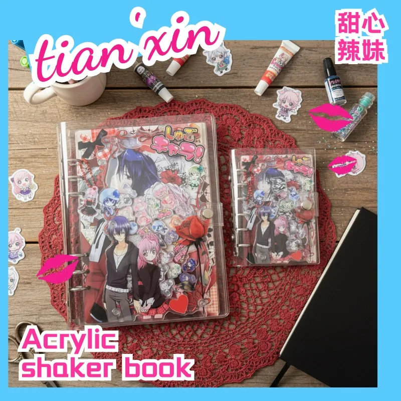 

Acrylic shaker book A5 A7 guardian sweetheart creative stationery writing shorthand manual loose-leaf book friend exchange gift