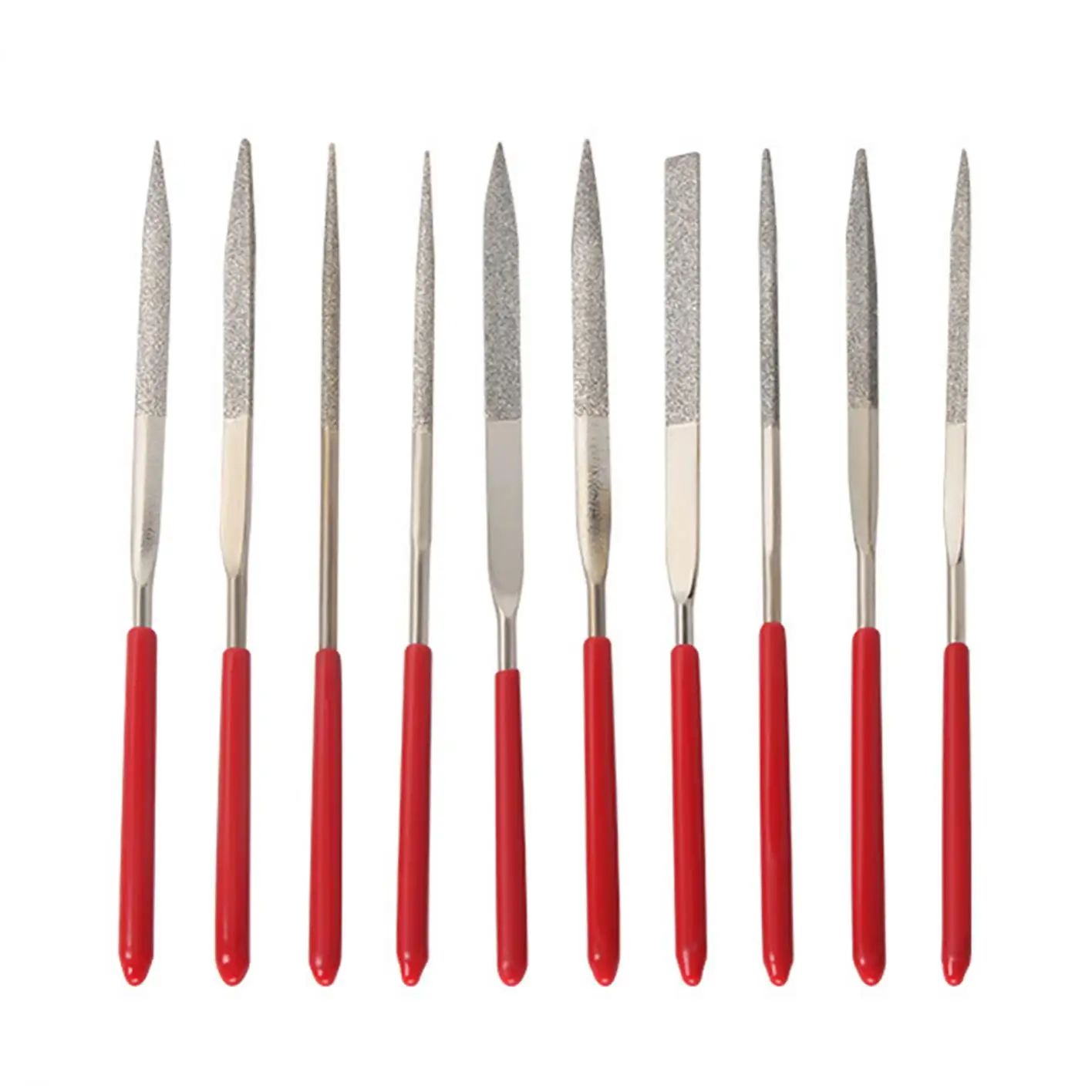 10pcs 3 x 140mm Diamond Needle File Set for Jewelry Metal Wood Ceramic Glass Stone Craft Sharping Working Hand Carving Tool