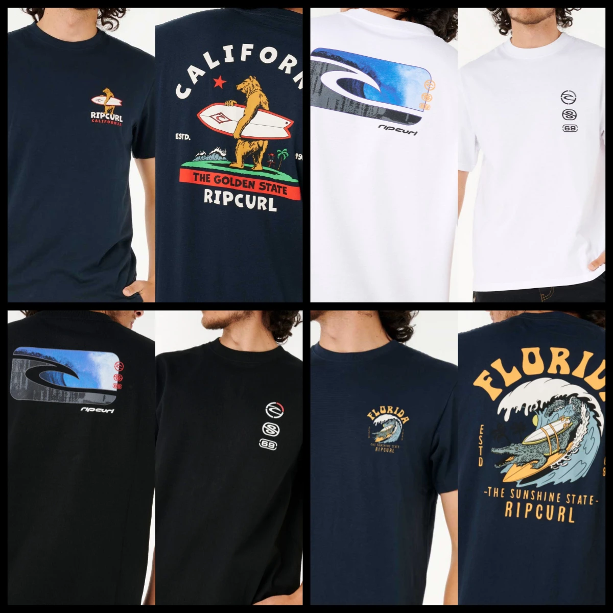 Verano artista de la búsqueda Cody camiseta galés Rip Curl hombres camisetas Y2k manga corta calle Hip Hop ropa masculina de alta calidad