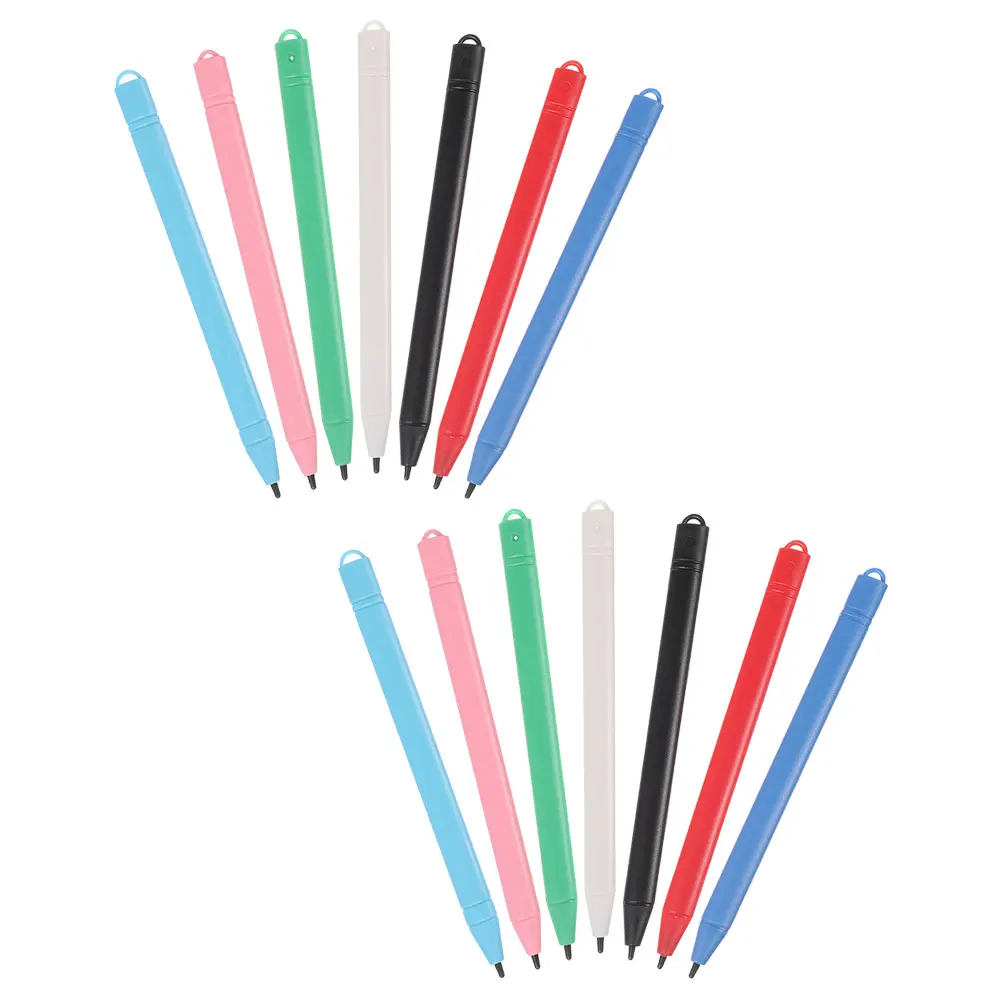 

14 шт. стилус для планшета, ЖК-доска для рисования, пластиковая ручка с тонким наконечником, чувствительная к давлению, прочная замена для детей