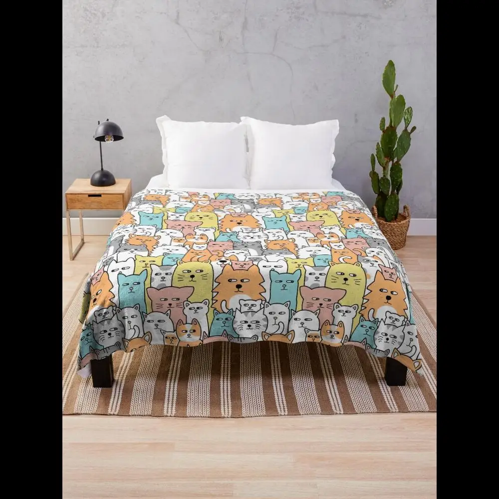 

Suspicious Meows Throw Blanket Soft Cozy Plush for Cuddling on the Couch Perfect Gift Idea for Cat Lovers