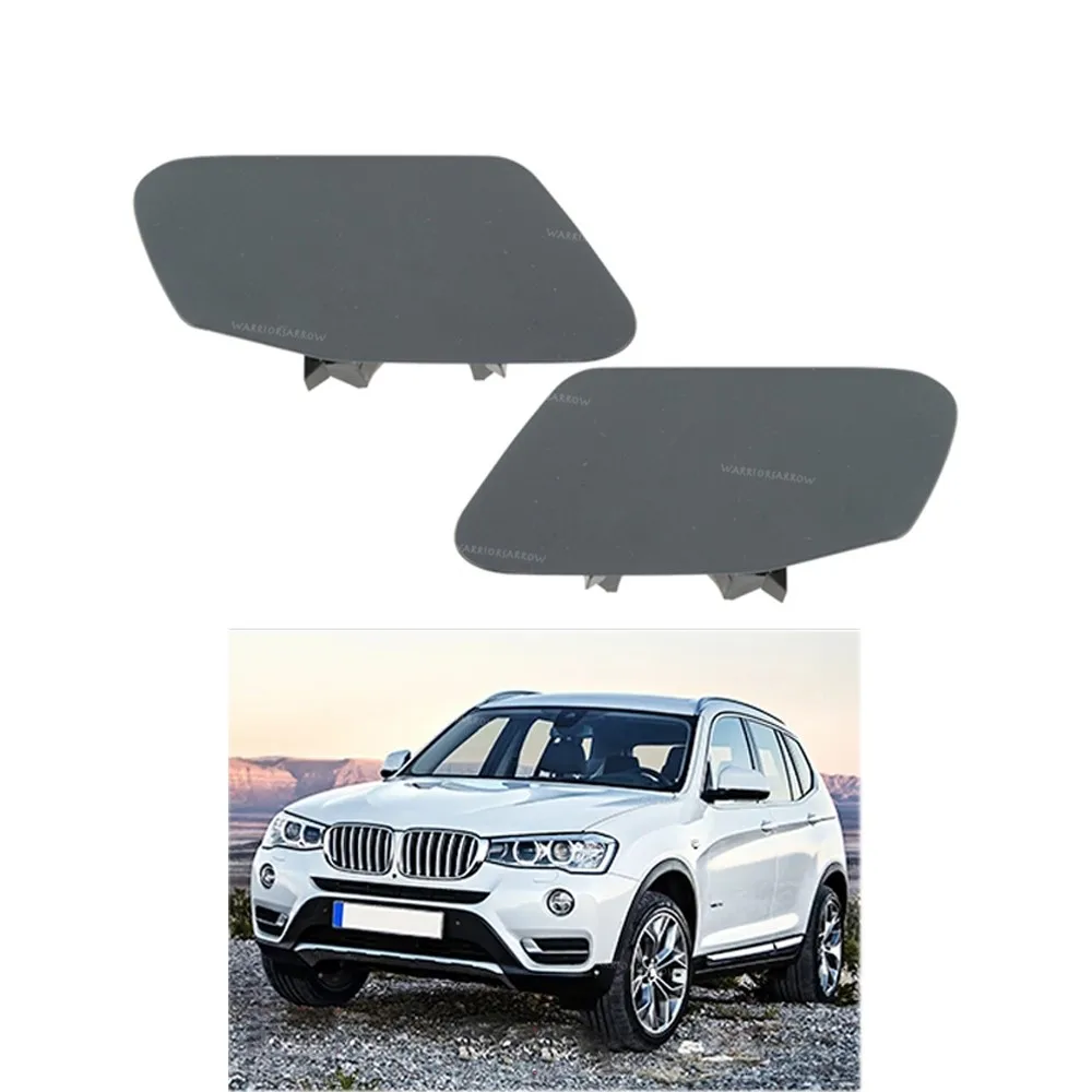 Pair Left Right Headlight Washer Jet Cover Plastic 51117338568 51 11 7 338 568 For BMW X3 F25 Series 2014 2015 2016