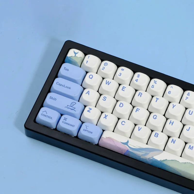 

Haiyun theme blue MOA\ KOA sublimation PBT material 135 keys small full set of universal mechanical keyboard keycaps