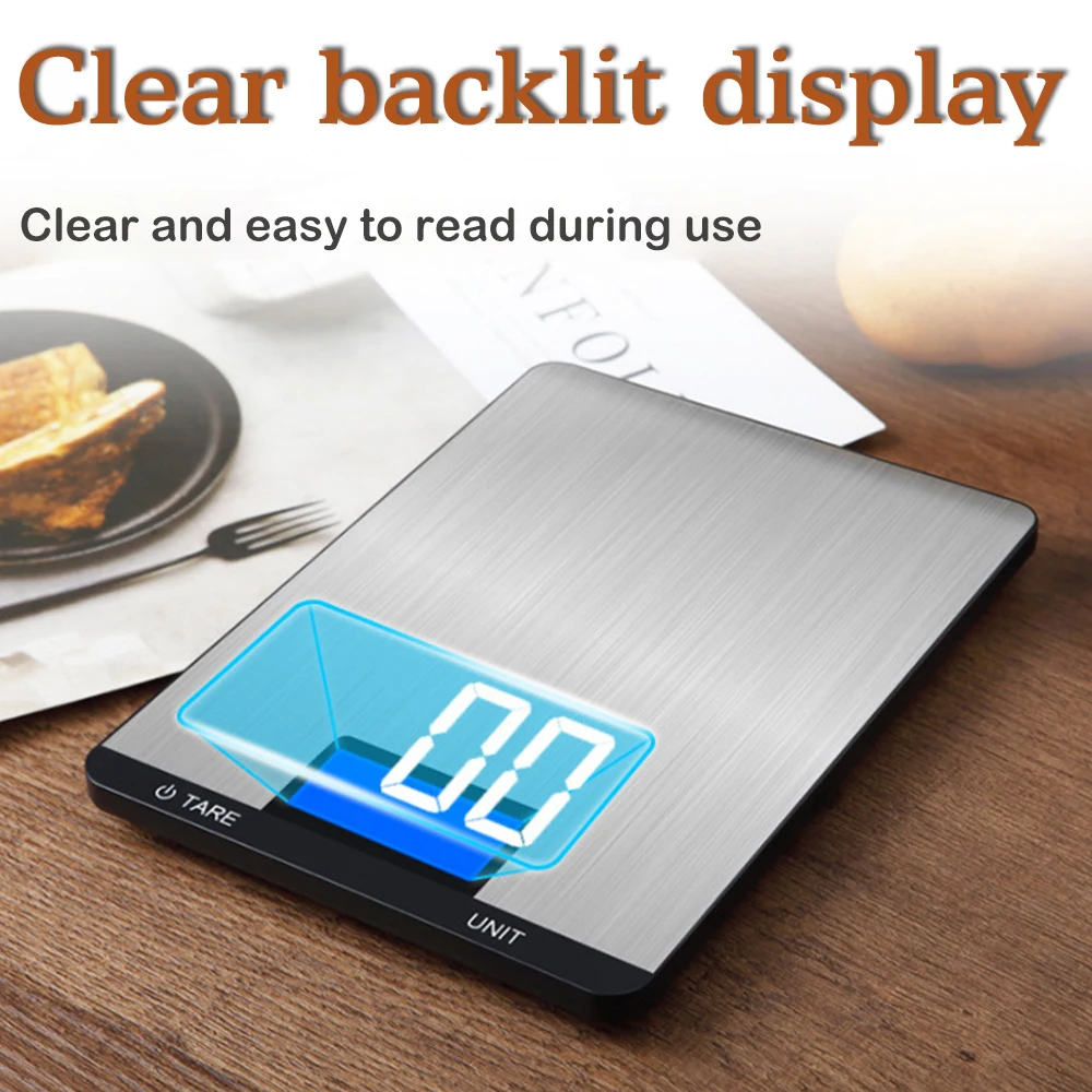 Kitchen Coffee Scale With LCD Display Digital Food Multifunction Weighing Scale 1g High Precision Measures