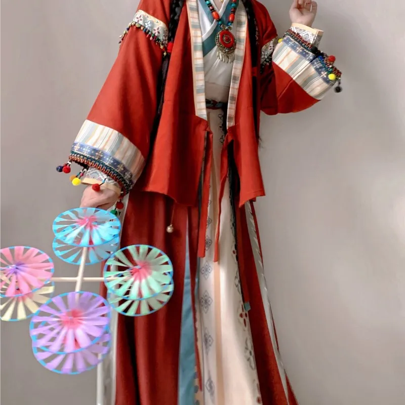 Terno estilo Han Surichang Wei das mulheres, terno Hanfu