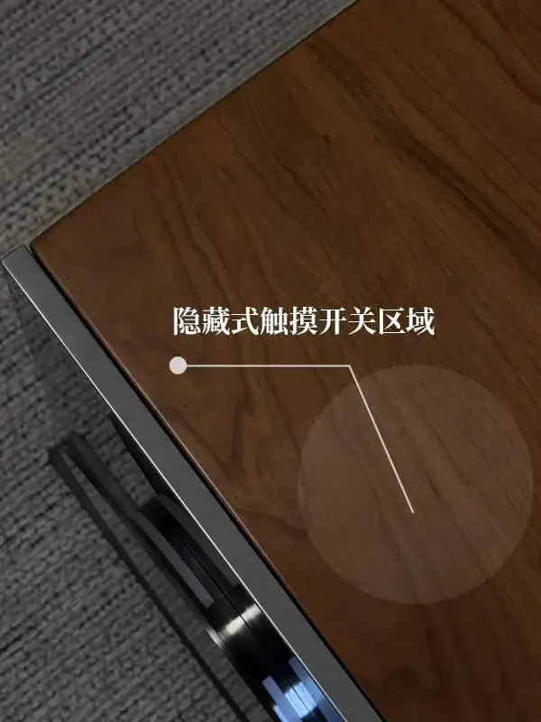 Bedside Storage Cabinet Small Cherry Bedroom Locker with Light