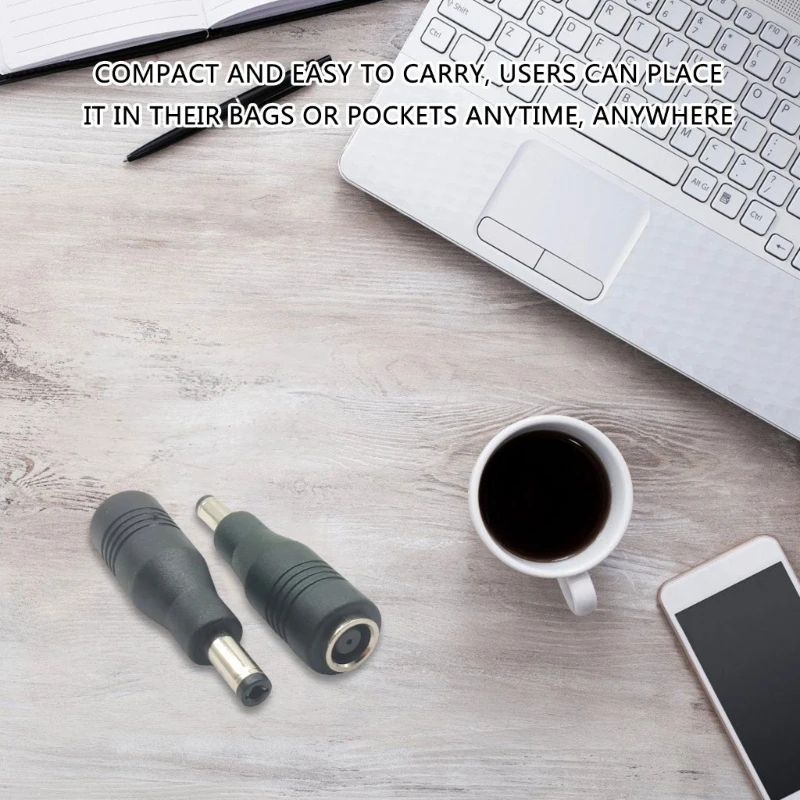 Adaptador corriente DC7,4x5,0mm a DC5,5x2,5mm, conector convertidor carga a macho para fuente alimentación