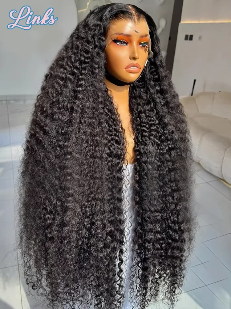 

Deep Wave 13x6 HD Transparent Lace Front Human Hair Wigs 30 Inch Water Culry 250 Density 13x4 Lace Frontal Wig For Women