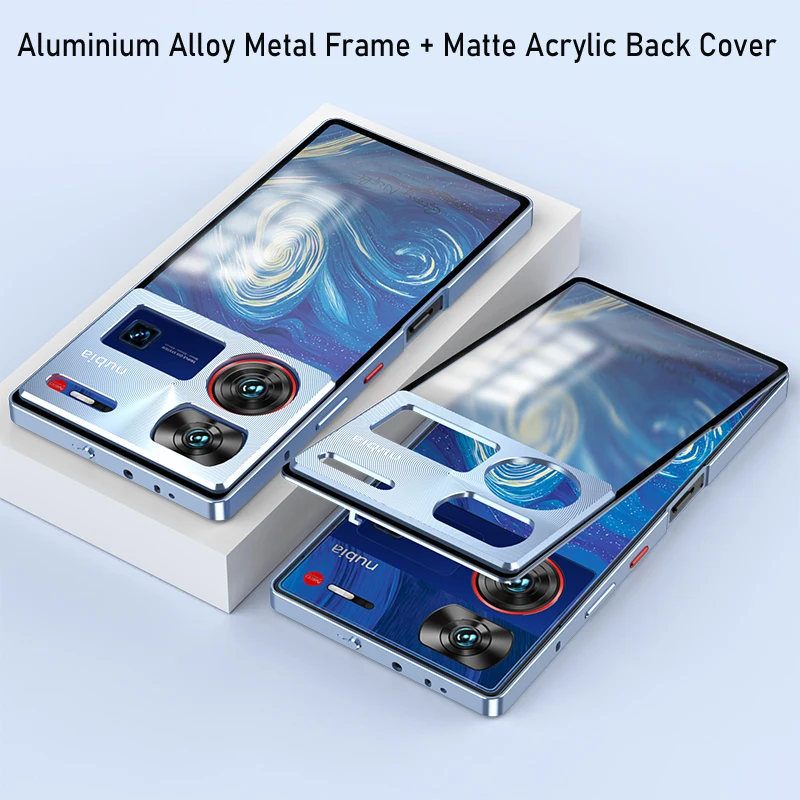 

Алюминиевый сплав, металлический каркас, бампер, адсорбционная акриловая задняя крышка из ПК для ZTE Nubia Z60 Ultra, защита объектива камеры NubiaZ60 Ultra