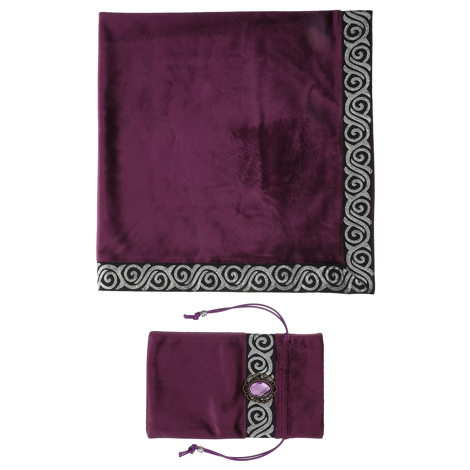 

Thick Velvet Tarot Tablecloth Divination Props Cards Desktop Decor Wear Resistant Non Shedding Dustproof Set Includes