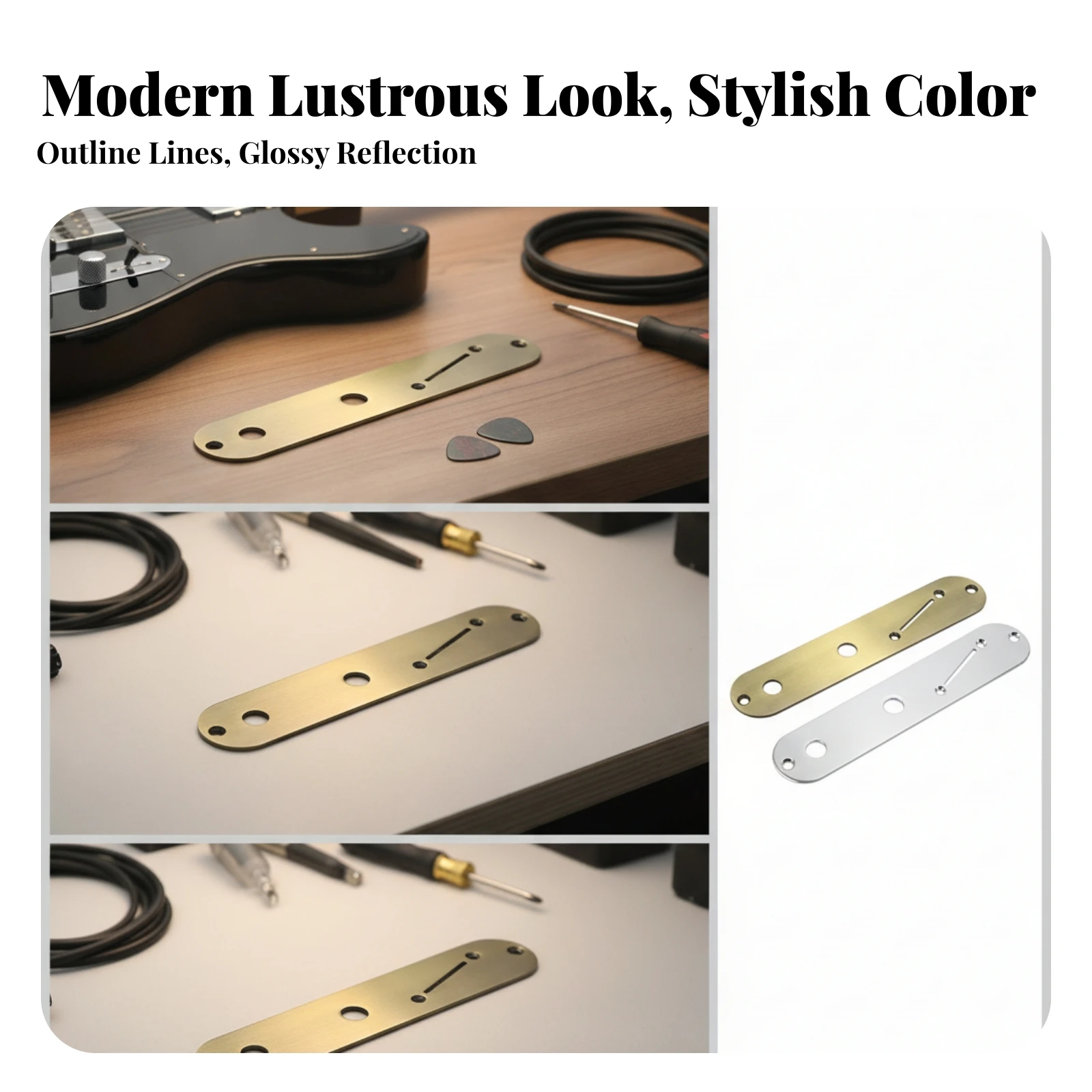 Clean Finish Instrument Hardware Stretched Replacement Part Guitar Jack Plate Electric Guitar Jack Plate