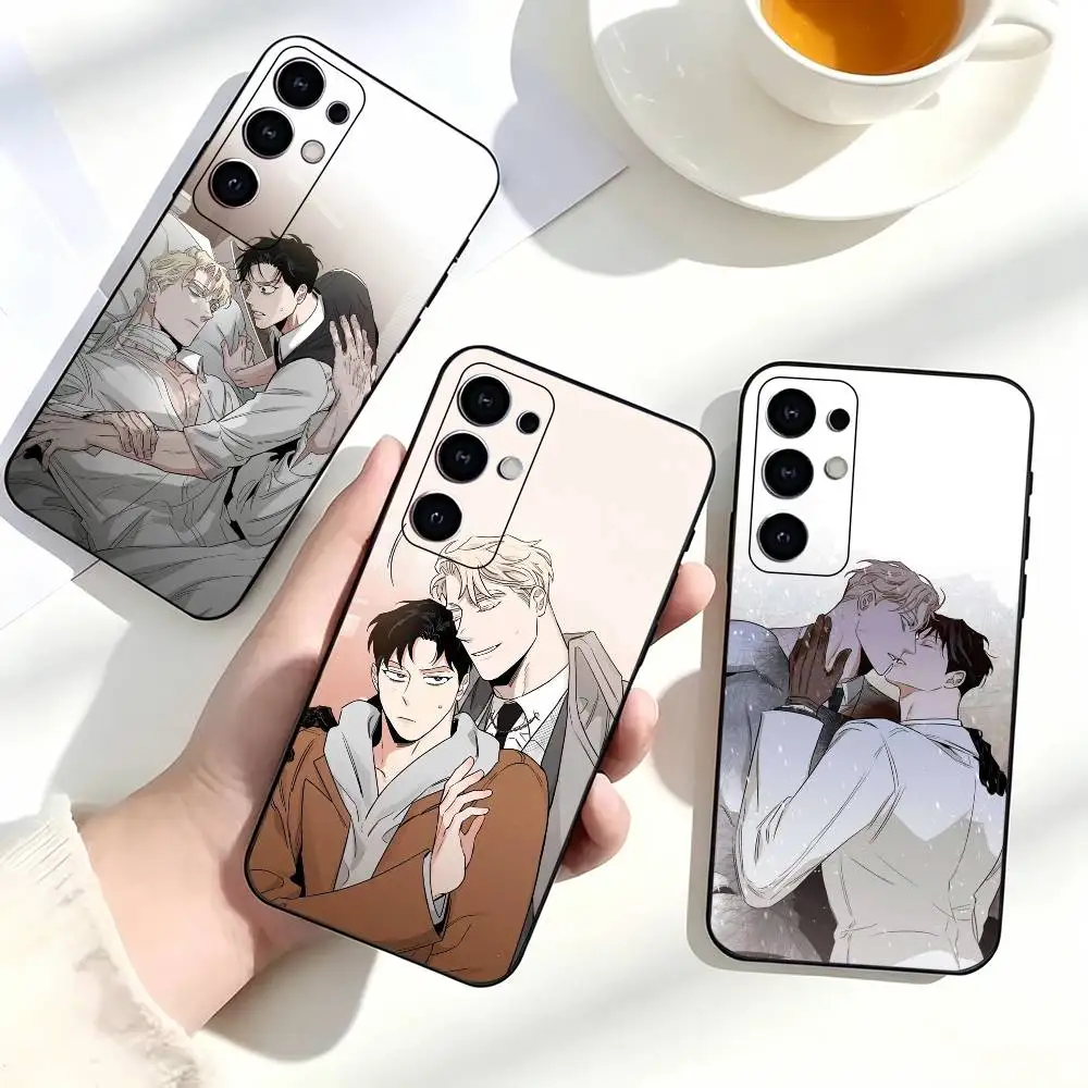 Roses and Champagne Fashion BL ComicS Phone Case For Samsung S25,S24,S21,S22,S23,S30,Ultra,S20,Plus,Fe,Soft Silicone Black Cover