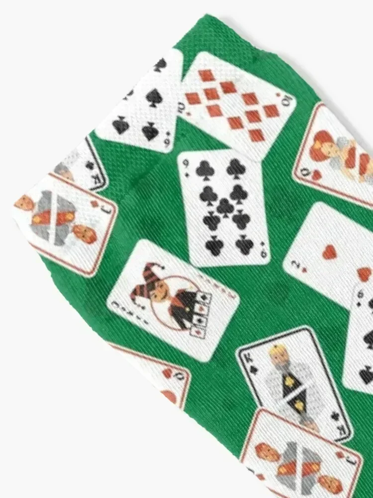 Card Deck | Card Game | Casino Gambling | Poker Cards Blackjack Game Design Socks Toe sports Running Man Socks Women's