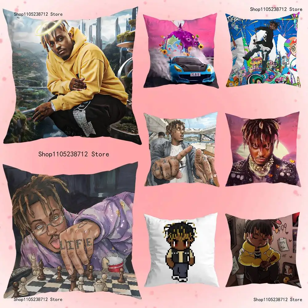 Rapper 999 J-Juice W-WRLD Pillowcase Pillowslip Cushion Plush Boys Girls Cartoon Anime Kawaii Decoration Kids Birthday Gifts