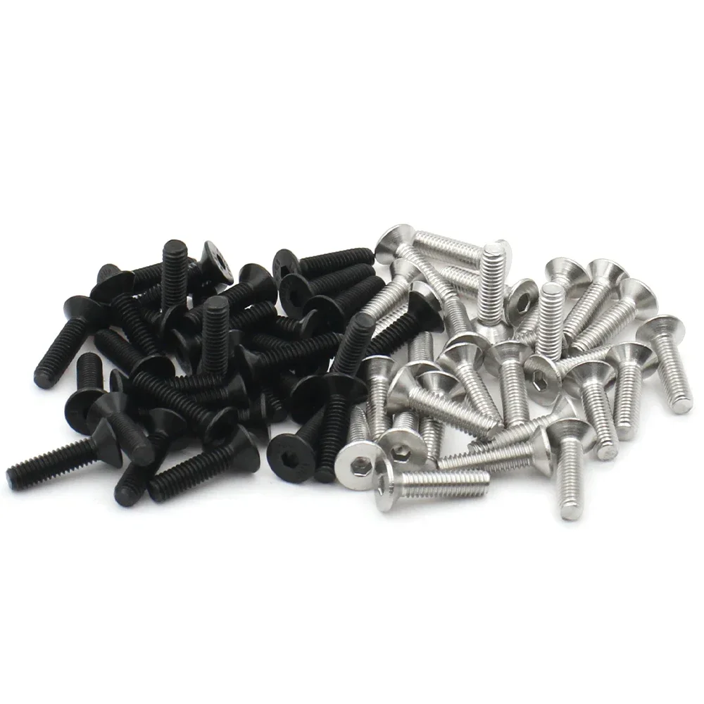 

5-50pcs M2 M2.5 M3 M4 M5 M6 M8 Allen Key Head Din7991 304 Stainless Steel Or Black Hex Socket Flat Countersunk Head Screw Bolt