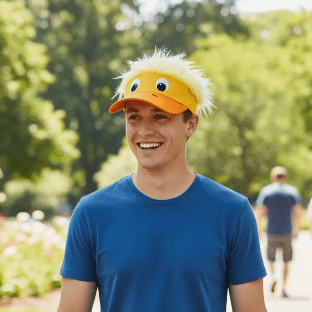 

Lightweight Duckling Decorated Wig Cap Breathable Fashionable Embroidered Baseball Cap Versatile Soft Top Duck Tongue Cap