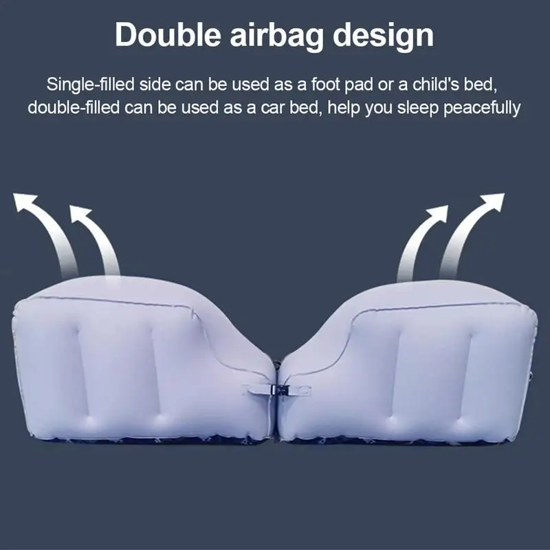 Inflatable Car Travel Bed Rear Seat Iable Air Mattress PVC Cushion Car Travel Bed For Car SUV Self-driving Camping Accessories