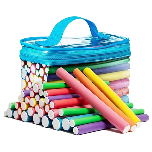 42 unids/lote de varilla rizadora sin calor, rizador de pelo de esponja suave, rodillo de espuma, herramienta para rizos torcidos flexibles, herramientas de peluquería DIY