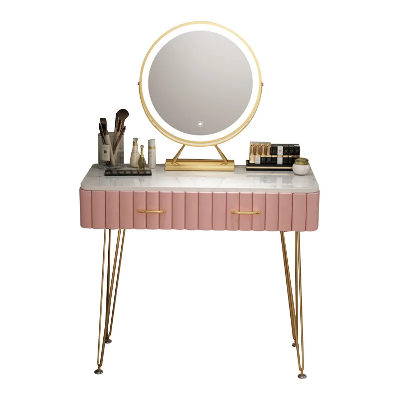 

Nordic Dressing Table Bedroom Modern Minimalist Marble Dressing Table Princess Small Apartment Makeup Table Home Furniture HY