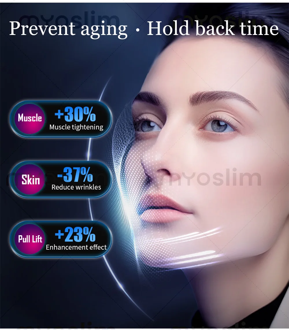 

MYOslim RF Professional Facial Electrostimulation Machine Face Face Lifting Sculpt Compact skin Face Pads Massager Device
