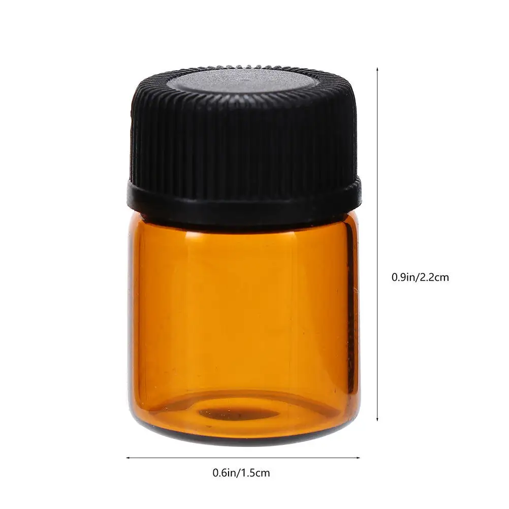 24Pcs Glass Essential Oil Bottles Perforated Plug Reagent Brown Travel Friendly Leak Proof Sub Packaging Bottles view 4