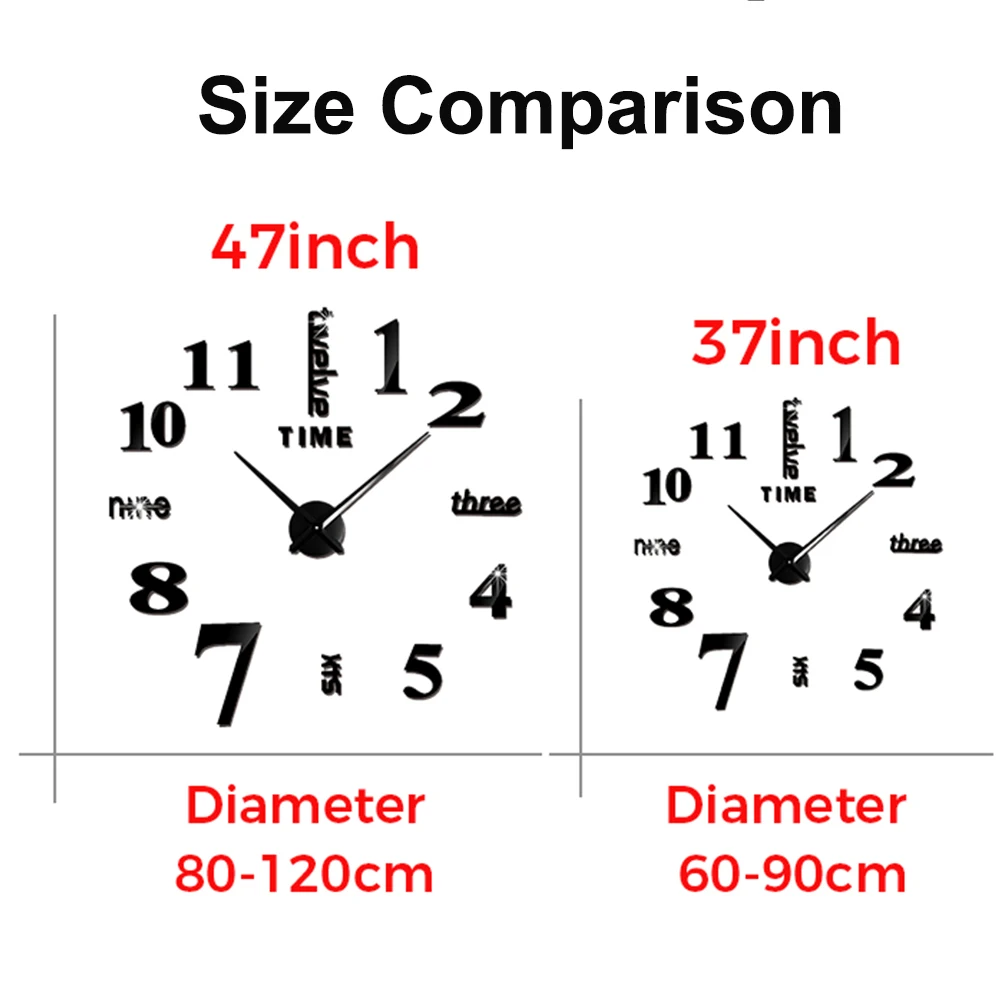 Giant 3D Acrylic Wall Clock 4