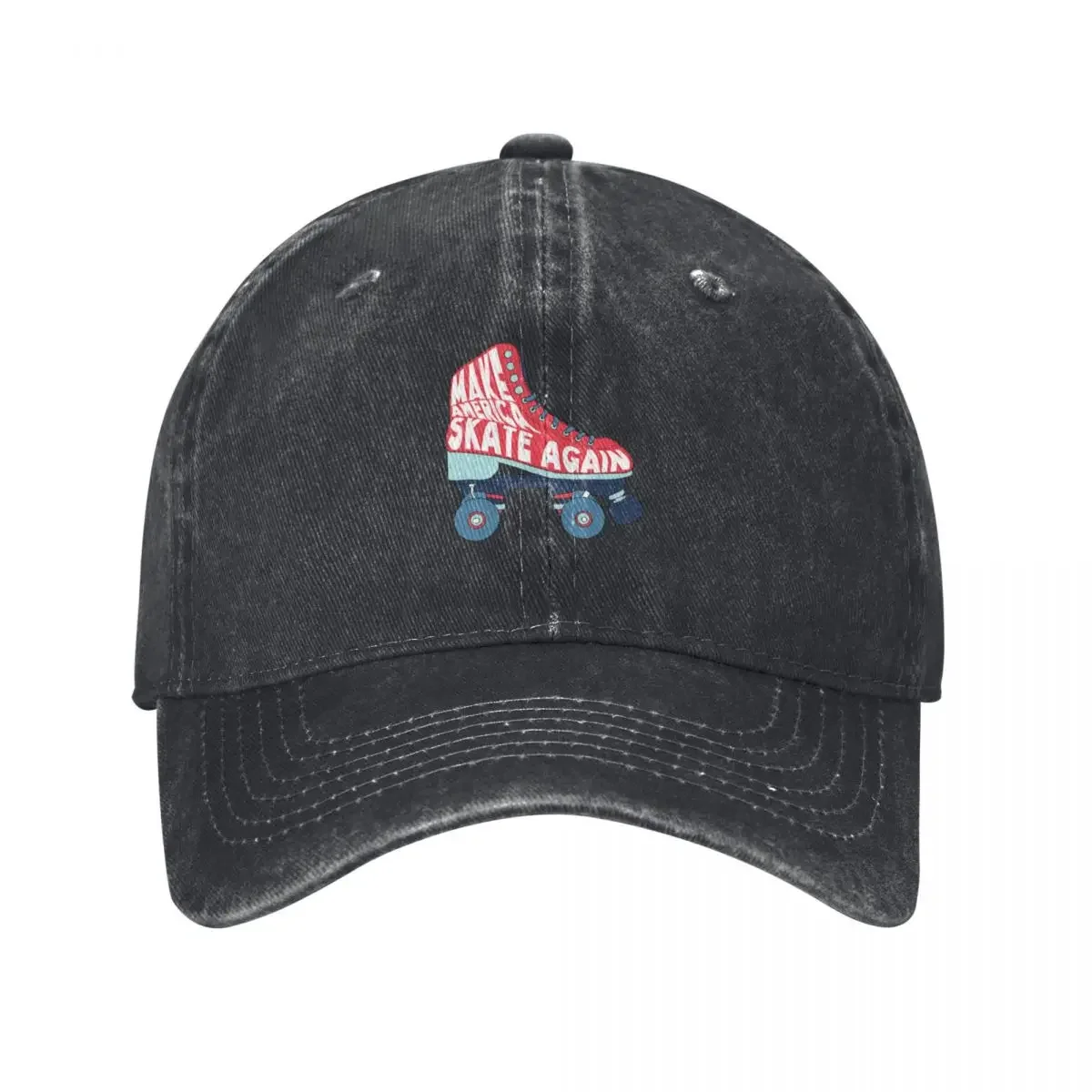 Make America Skate Again Blue Red Roller Skates Classic T-Shirt Baseball Cap Luxury Cap Hat Luxury Brand Men Hats Women's