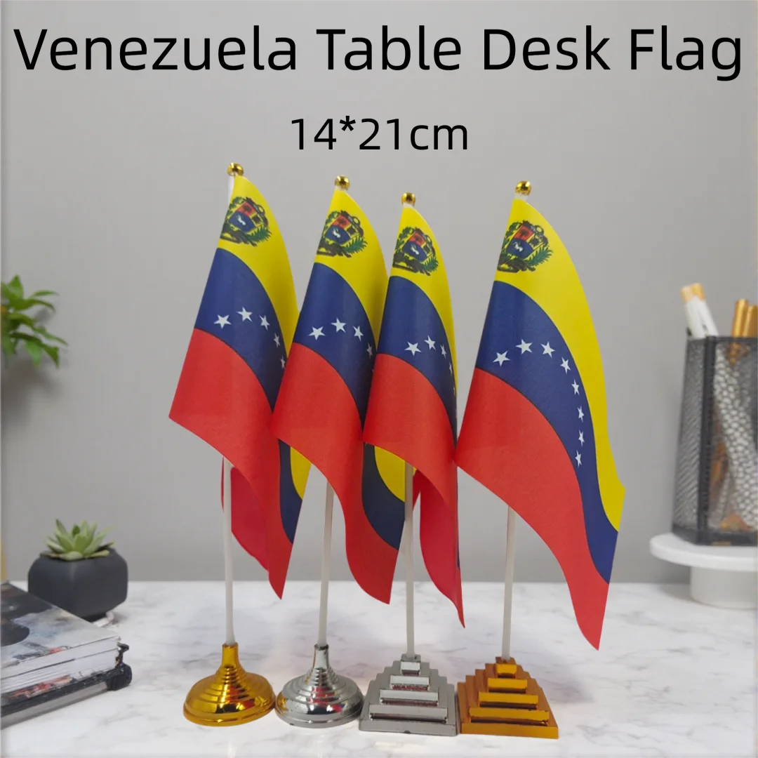 Venezuela Table Flag 14x21cm Small Conference Desk Banner National Flag Decor