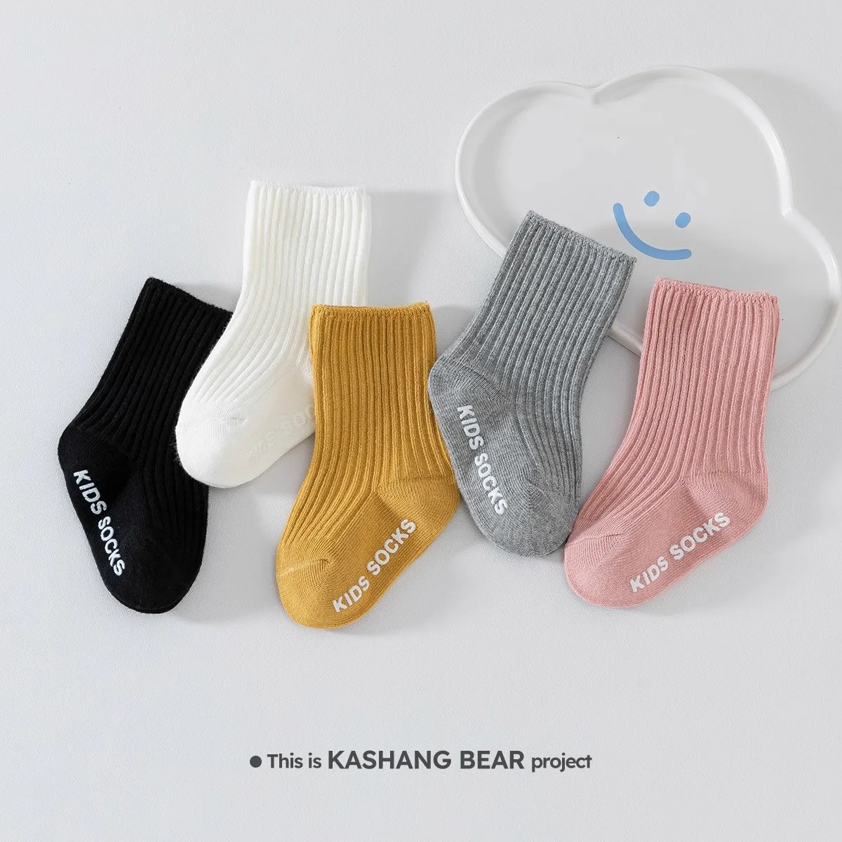 0-3 سنوات أطفال بنين بنات الجوارب القطنية الصلبة مخطط لينة الطفل الركبة طويلة الأطفال الجوارب مدرسة الرياضة الطفل جورب #1