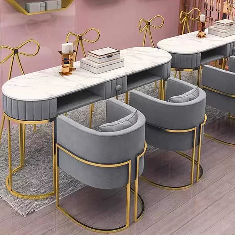 

Роскошные столы для ногтей в скандинавском стиле, современные многофункциональные столы для хранения, мраморные столы для ногтей, туалетные столы для приема, мебель для салона FYMT