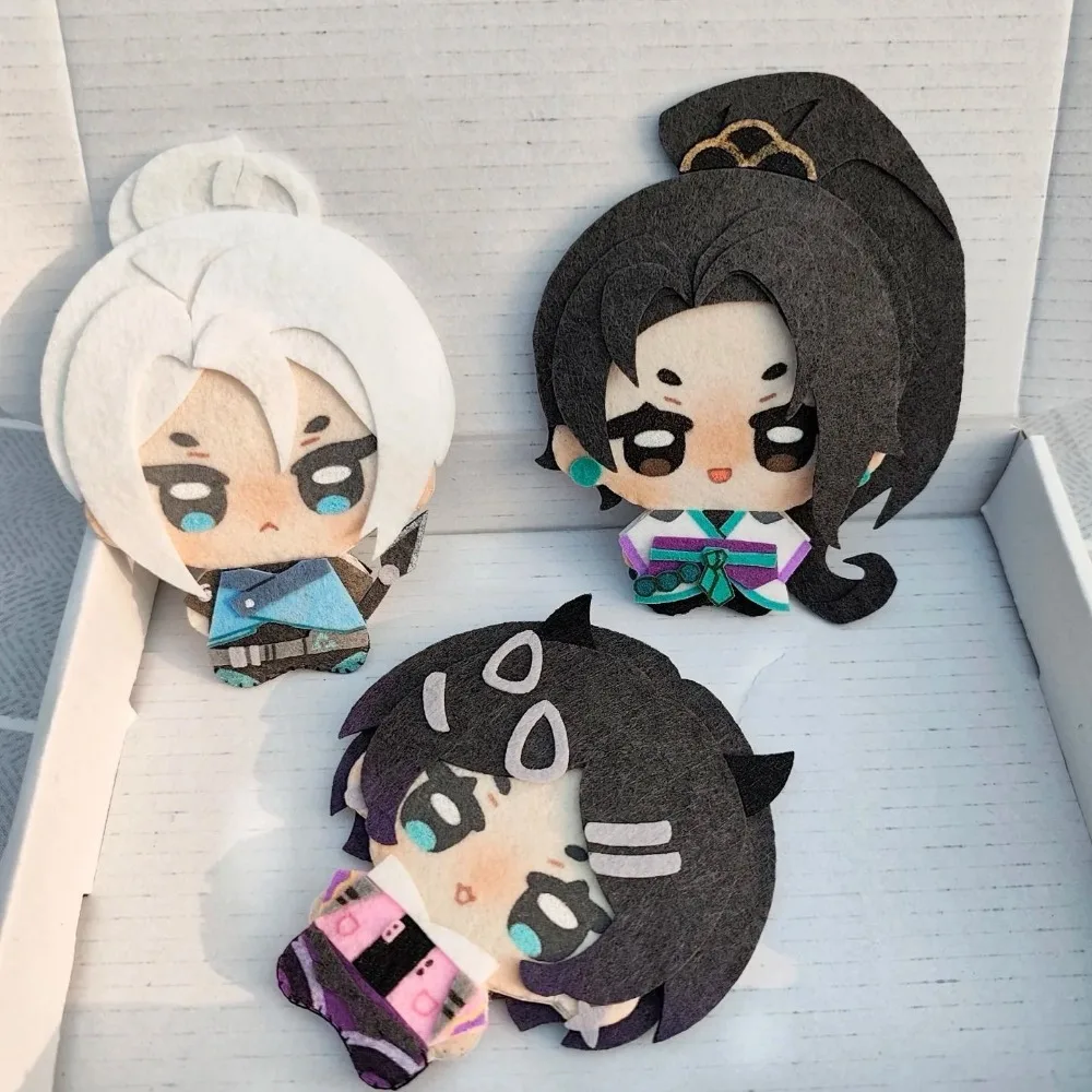 Valorant-Llavero no tejido, Mini llavero, mochila de juego de rol, colgante decorativo, accesorios de joyería para hombres y mujeres