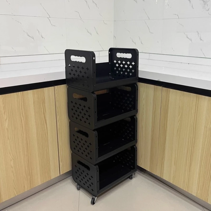 5-Tier Mobile Kitchen Cart - Rolling Storage Rack for Vegetables, Spices, Fruits (Adjustable, Space-Saving, Heavy-Duty Organizer