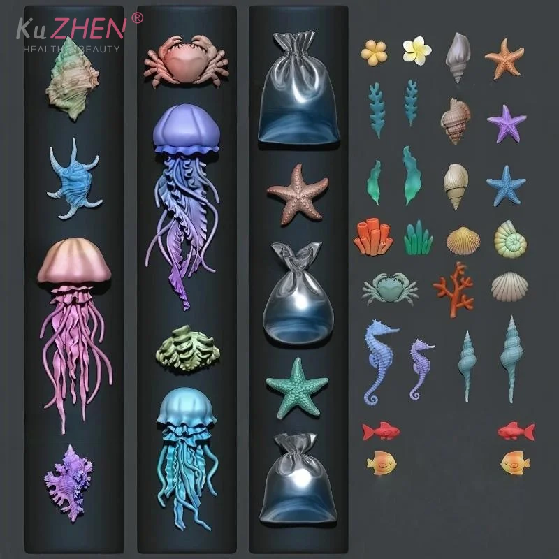 3D Ozean Serie Silikon Nagel F – Art Craft Jellyfish Bewertung und Preis