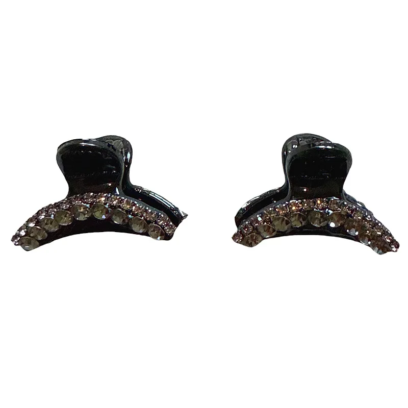 Korean Light Luxury Style Diamond-encrusted Side Clip Pair Elegant and Advanced Sense Flash Diamond Small Grab Clip