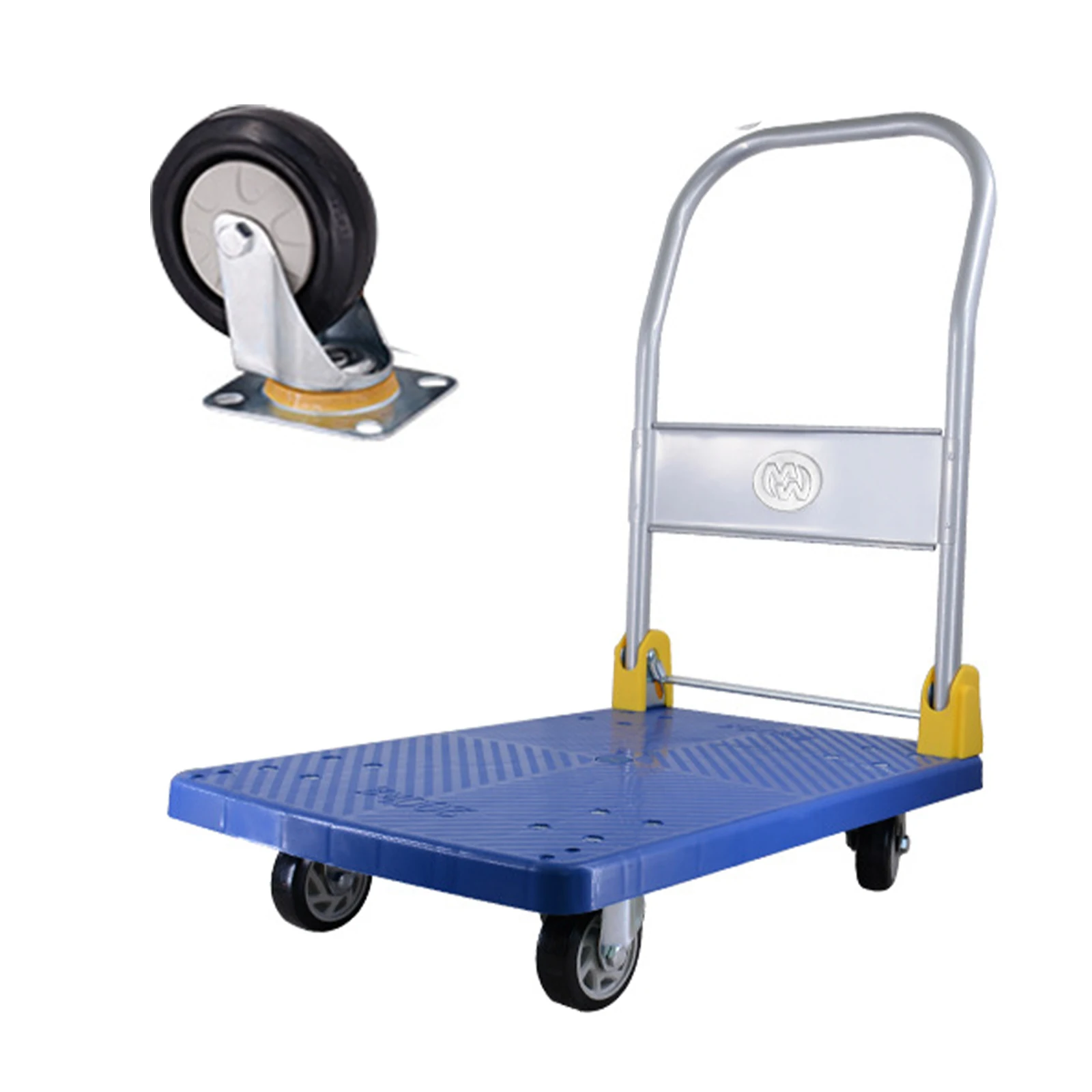 

Foldable Push Cart Dolly,880 lbs Heavy Duty Platform Truck,Moving Flat Bed Carts with Silent Wheels Hand Truck for Garden Wareho