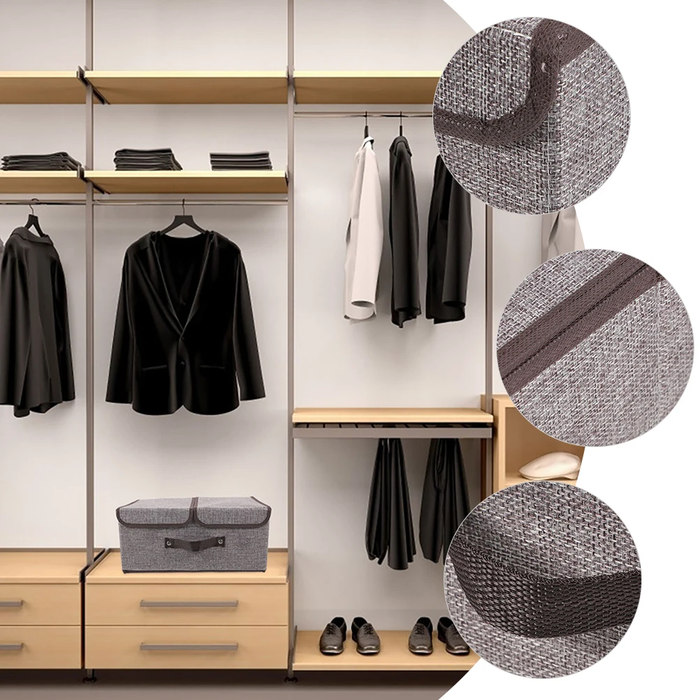 

1pcs Foldable Clothes Storage Bin Large Capacity Closet Organizer Sweater Storage Box Compartments Space-Saving Collapsible
