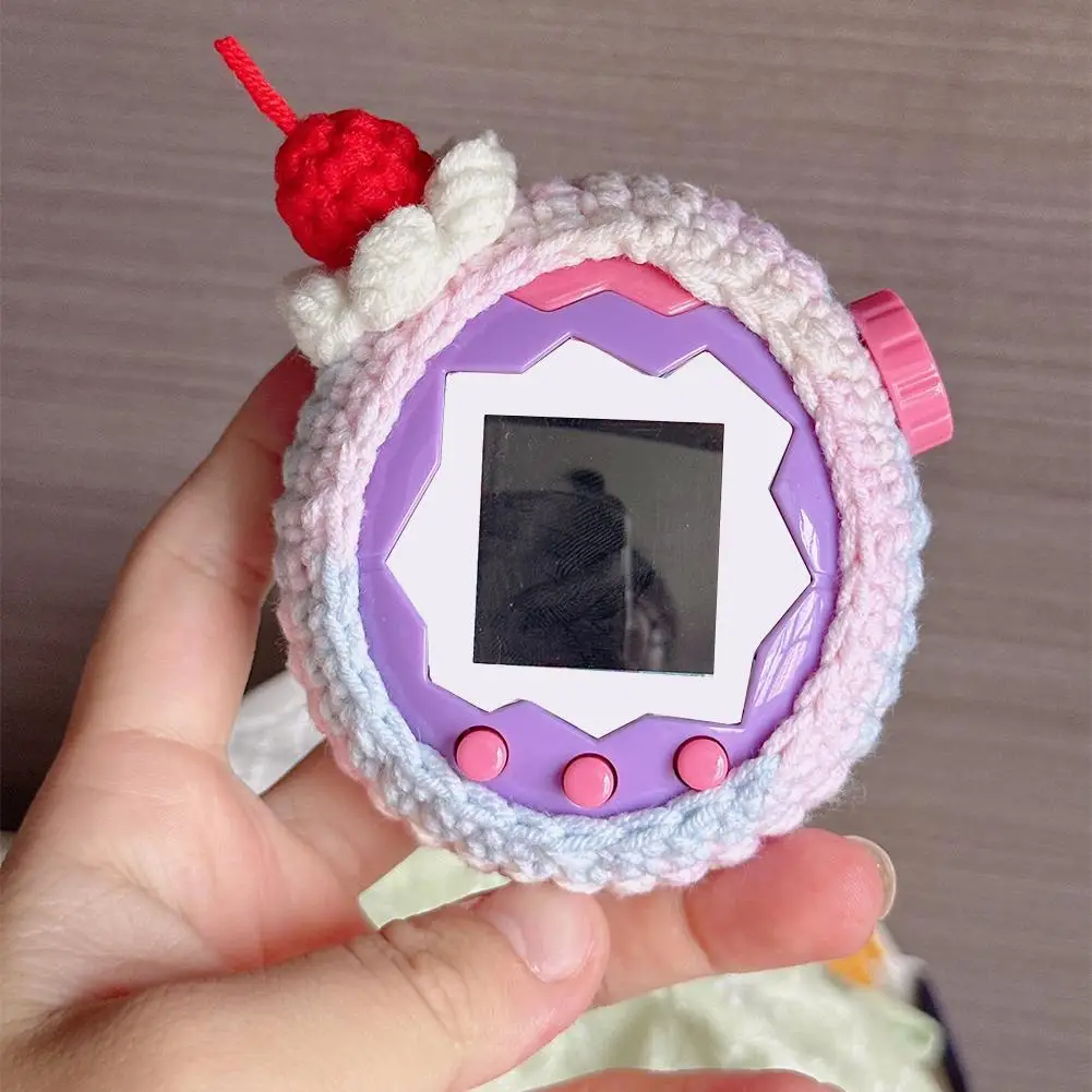 Tamagotchi Paradise 다채로운 수제 원사 니트 전자 애완 동물 게임 장난감 장식 액세서리 보호 케이스 커버 ﻿